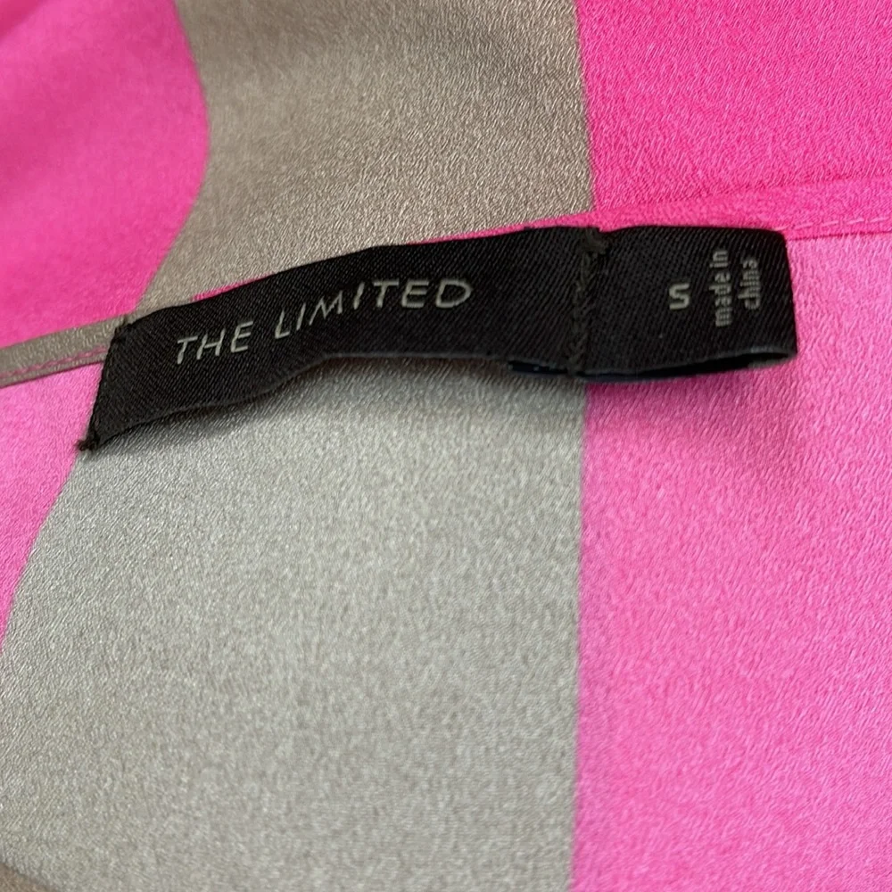 THE LIMITED PINK & TAN STRIPED TOP - Picture 6 of 8